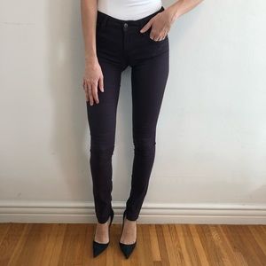 Helmut Lang Waxed Gloss Wash Cotton Jeans Purple